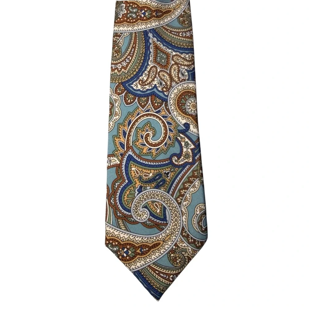 Daniel Cremieux Seven Fold 100% Italian Silk Blue Paisley Tie Ltd Edition 81/307